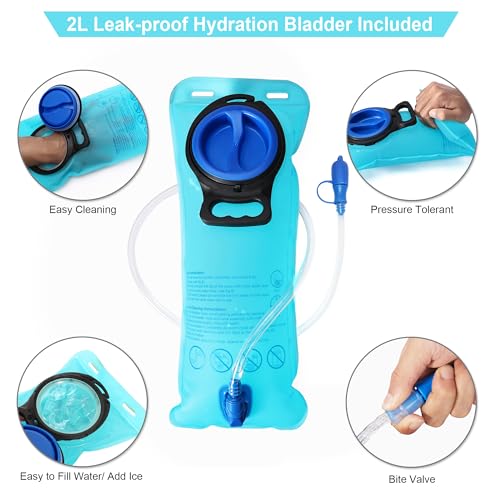 Hydration Backpack - Lightweight Water Backpack with 2L Water Bladder Bag, Running Hydration Vest Backpack for Men Women, Hydration Pack for Hiking, Cycling, Climbing MIYCOO - Image 4