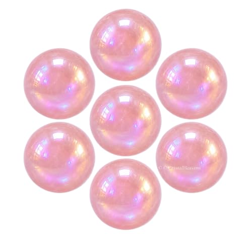 Image of Certified Angel Aura Rose Quartz Crystal Ball for Meditation - Premium Crystal Vastu Items for Home and Feng Shui Items for Good Luck - Ideal for Pooja Supplies and Spiritual Practices (1 Inch)