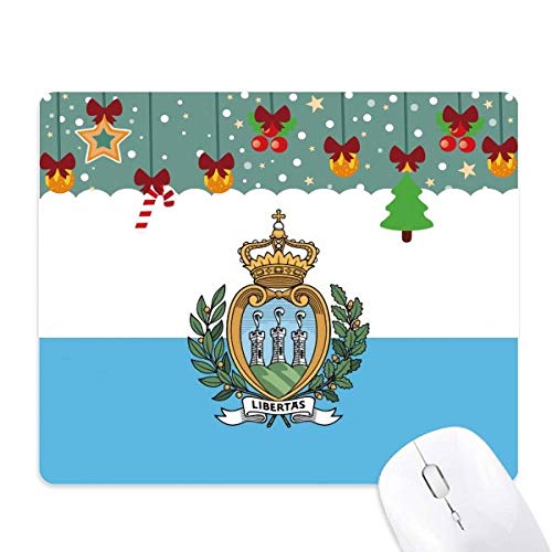 Tapis de souris de jeu en caoutchouc motif drapeau national Saint-Marin