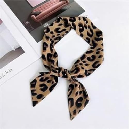 2025 New Leopard Scarf,Brown Leopard Neck Tie, Chic Skinny Scarf Hairband, Fashion Scarves4