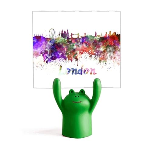 Support pour mémo aquarelle Londres grenouille porte-photo Grande-Bretagne