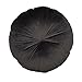 PETIT ALO Cojín Redondo Terciopelo Hogar Decoración | Cojín Circular para Dormitorio y Salón 40Cm | Cojín Decorativo Terciopelo Redondo Verde Gris (Gris)