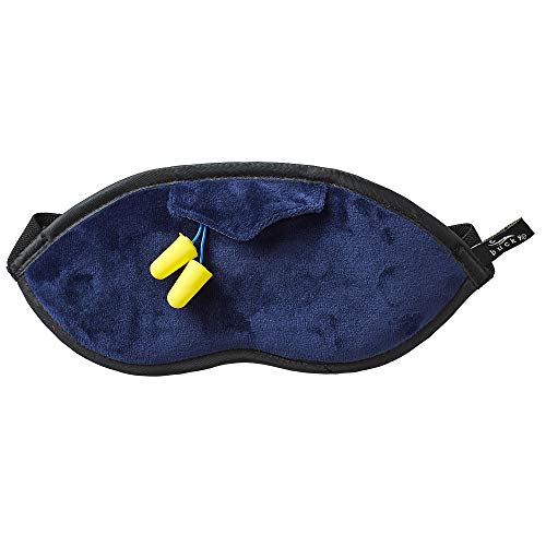 Bucky Eden Collection Lightweight Eye Shade Mask with Reusable Ear Plugs, Midnight