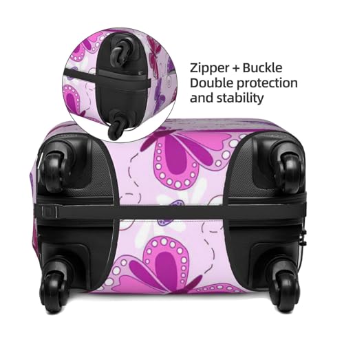 Butterfly Print Washable Luggage Cover Fashion Suitcase Protector Cover Fits 18-32 Inch Luggage4