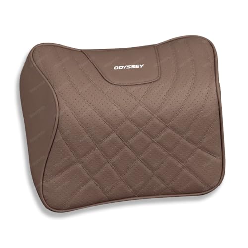 ホンダ オデッセイ 車用ネックピロー腰クッション オデッセイ 5代目 RC系 RC1/2/4/5型 車用ネックピロー&腰クッションセット レザー×低反発メモリーフォーム 通気性 人間工学デザイン 頚椎・腰椎サポート カバー取り外し洗濯可 取付簡単 長時間ド