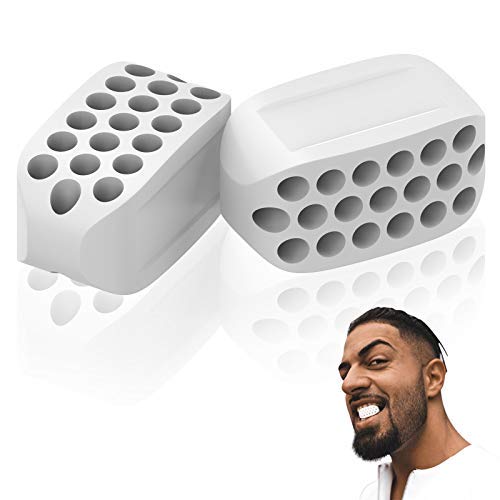 Cofeymera Jaw Exerciser(white), Strengthen Facial And Neck Muscles, Eliminate Double Chin, Make Chin More Linear Sense, Remove Dewlap