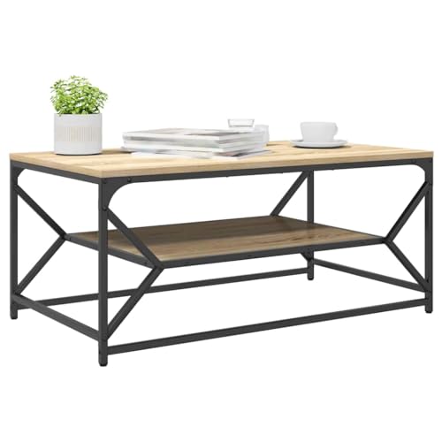 vidaXL Table Basse Chêne Sonoma 90 x 50 x 40 cm, Table Basse Rectangle, Mobilier Durable, Moderne, Élément Central Chic pour Votre Salon