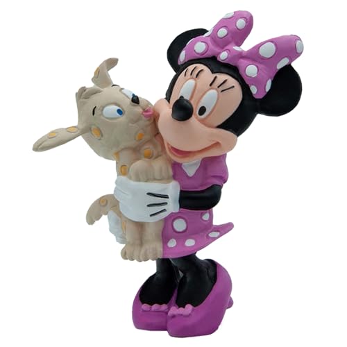 Bullyland 15329 - Spielfigur Walt Disney Minnie Mouse mit Hund, ca. 7 cm,...