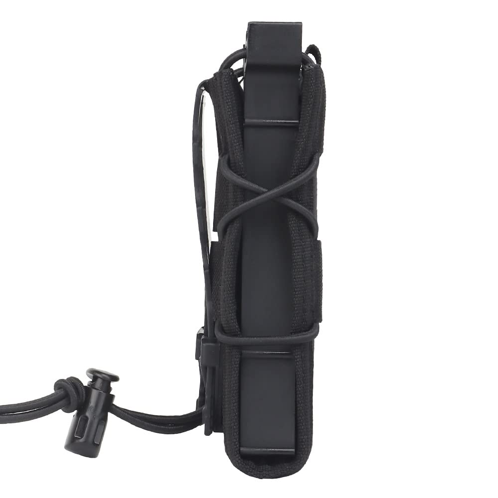 Tactical 5.56 Magazine Pouch Holster AK AR M4 AR15 Rifle Pistol Single Mag Bag Molle Hunting Shooting Military Airsoft Paintball (Color : MG-49-BLK - Image 2