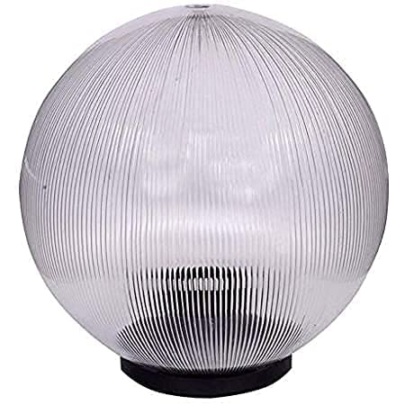 Image of 8 Inch Transparent Globe Gate Light for Main Gate Pillar, Clear Plastic Outdoor, Waterproof Pillar Post Light, (Bulb Not Included) Pack of 4,