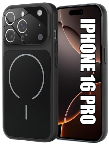 Image of SHINESTAR iPhone 16 Pro Case - Premium Shockproof Protective Cover, Wireless Charging Compatible, Slim & Durable Luxury Back Cover with Camera Protection (Black)