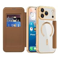 BSNRM Custodia a portafoglio per iPhone 14 Pro Max, [[con blocco