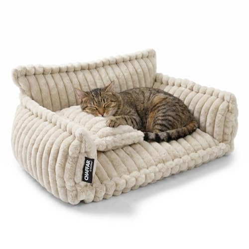 noviclass® Katzensofa Chaffar | Katzenbett Hundebett Hundesofa | Orthopädische Matratze | Moderner Stil...