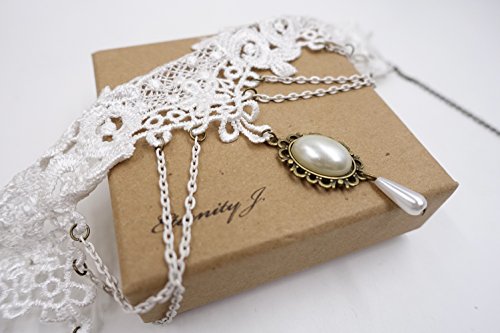ETERNITY J. Vintage Lace Gothic Style Tassel Pendant Choker Victorian Palace Princess Lolita Necklace Bracelet4