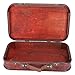 Buachois Maleta Retro de Madera Y Cuero Maleta Decorativa Antigua Caja de Madera Vintage Equipaje de Mano para Accesorios de Fotografía