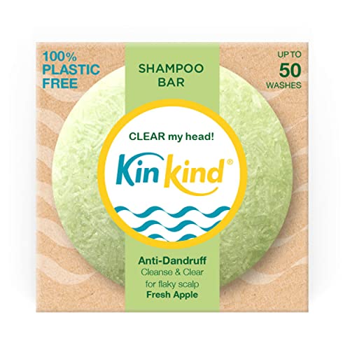 KinKind Anti Dandruff Shampoo Bar. CLEAR My Head! Anti Dandruff Shampoo for Women Kids & Men. Natural Solid Shampoo Bar to control Flaky Scalp