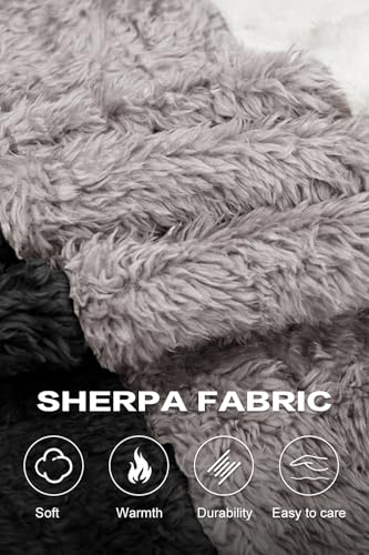 Image of GINGTTO Men's Fuzzy Sherpa Sweatshirt Fashion Pullover Fleece Hoodies