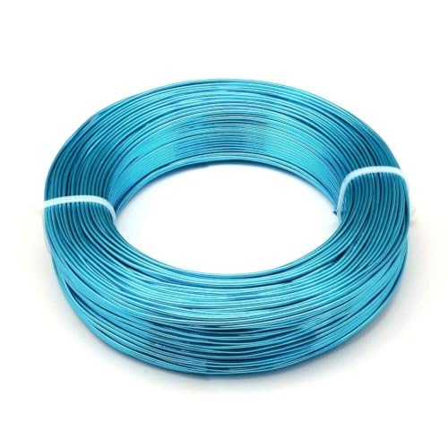 Image of Beadsnfashion 10 Meters Aluminium Craft Wire for Art & Craft, Jewellery Design, Wire Wrapping, Flower Decoration, Floral Arrangement and DIY Handmade Projects (Turquoise, 1.5 MM)