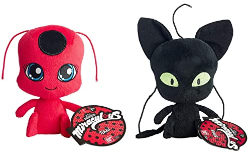 Miraculous: Tales Of Ladybug & Cat Noir ~ Tikki & Plagg Plush Set ~ Adrien Marinette Stuffed Animal Doll 2Pcs/Set #TOP19