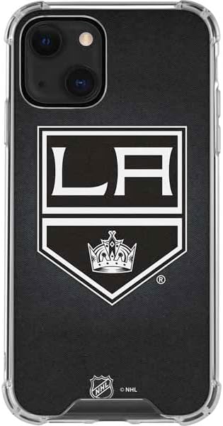 Skinit Clear Phone Case Compatible with iPhone 14 Plus - Officially Licensed NHL Los Angeles Kings Black Background Design