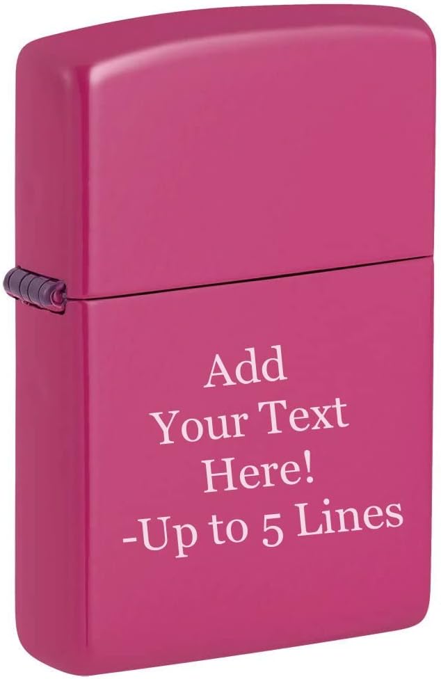 Zippo Lighter - Personalized Message Engraved on Colored Windproof Lighter High Polish Black 24756