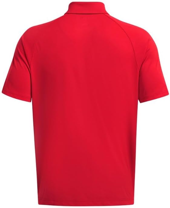 Under Armour Mens Title Polo - Fast Drying MD Red-White - Image 4