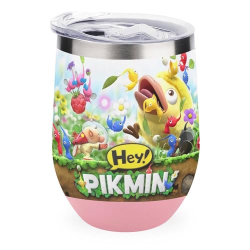 ピクミン 魔法瓶 水筒 コーヒーカップ 大容量 コップ ステンレス 直飲み 保温保冷 男女兼用 子供用 アニメ おしゃれ かわいい 携帯水筒 Pink-style