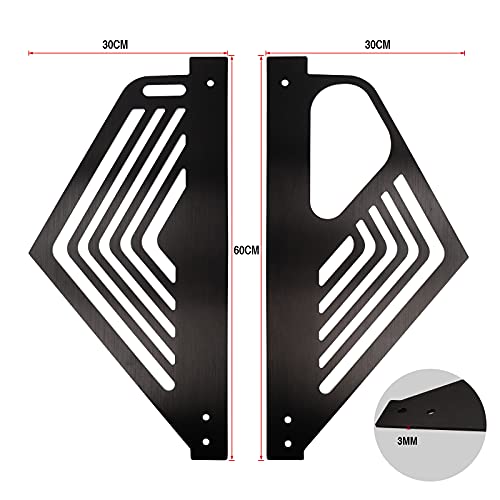 Urlwall Engine Bay Panel Cover, Auto Aluminium Oxidation Engine Protector Splash Shield, Left Right Engine Case Guards, Compatible With Corvette C8 2020-2022 (Black) #TOP2