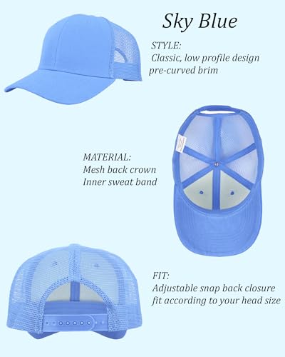 Image of Gelante Mesh Trucker Baseball Cap Snapback Hat Structured Front Panel