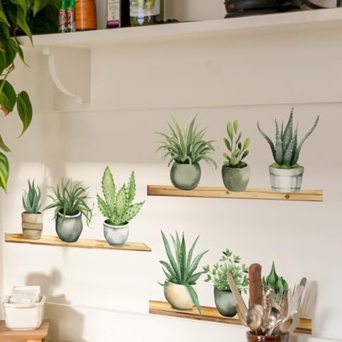 Vinilos Decorativos Plant Green Planting Pot 3 piezas miniatura 4
