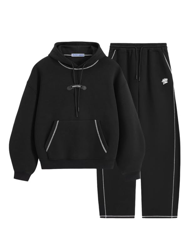 Aelfric Eden Baggy męski dres do biegania, oversize, damski dres treningowy, uniseks, klasyczny boks, zestaw Y2K, strój rekreacyjny, strój sportowy, strój domowy