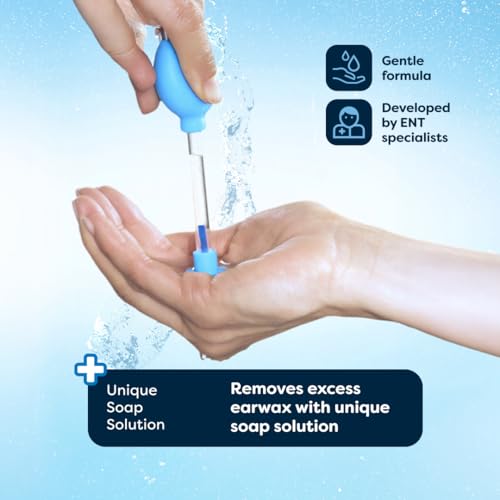 Image of Earshower Ear Wax Cleaner for Adults | Gentle Ear Cleaning Wash System with Soap Solution | Safe Earwax Removal Tool for Home Use | Reusable Ear Cleaner for Ear Hygiene & Wax Buildup Removal