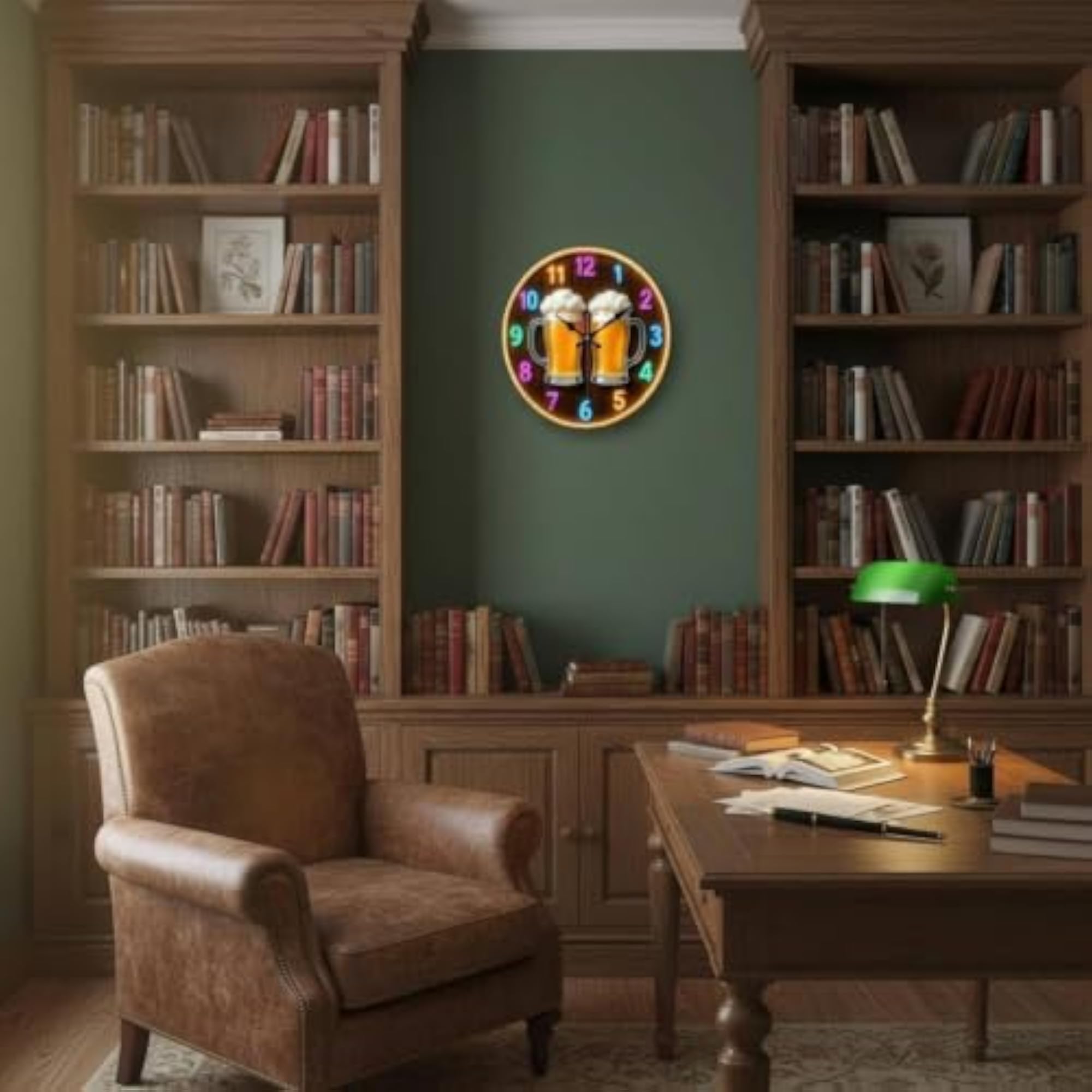 Beer Mug Wall Clock in Nordic Style