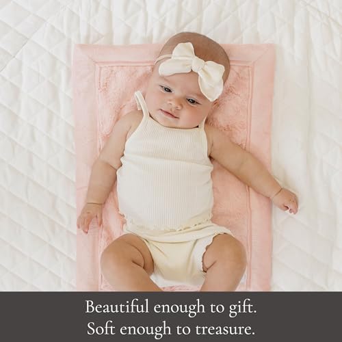 Image of Saranoni Luxury Security Blankets for Babies | Ultra-Soft Lush and Boutique Quality Baby Blanket | Peach Blush, Mini - 15 inch x 20 inch