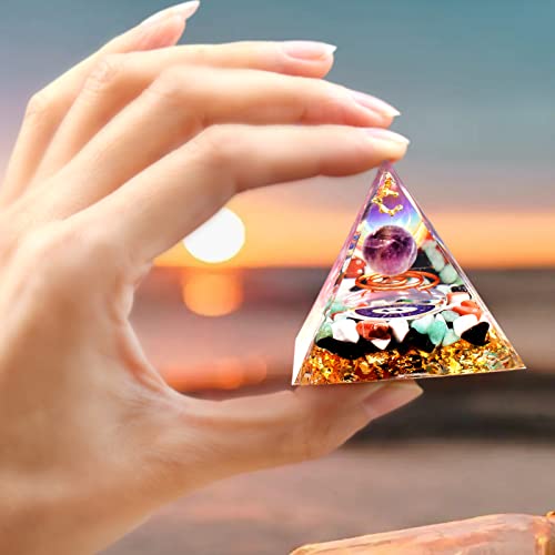 Piedras Curativas Set Sagitario Pirámide Orgone Cristal