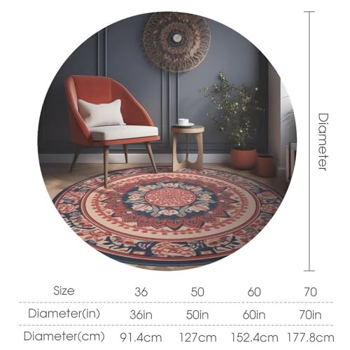 Nappes de table rondes imperméables avec motif circulaire haut de gamme - 3