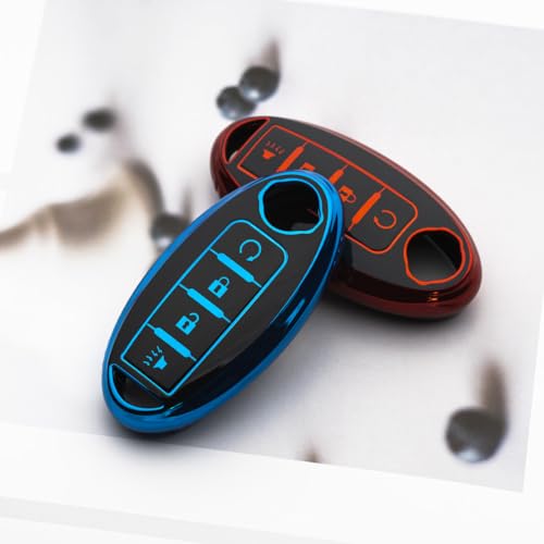 Image of Key Fob Cover Fit for Nissan Altima Rogue Sentra Pathfinder Frontier Maxima Titan Armada Versa Smart Key