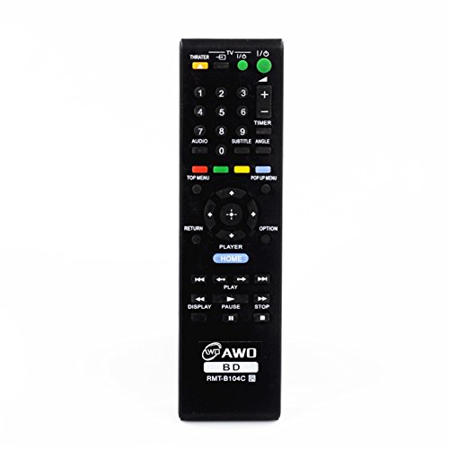 Awo Rmt-B104P Rmt-B104C Rmt-B104A New Replacement Remote Control For Sony Bd Blu-Ray Dvd Disc Player Home Theater Cinema System Bdps3500 Bdp-N460Hp Bdp-S360Hp Bdp-S560 Bdp-S350 Bdp-Bx1 Bdp-S5000Es #TOP5