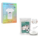 QAREVEN 20 Sheets A4 Premium DTF Transfer Film - 500g/17.6 oz White Digital DTF Powder for Direct-to-Film Printing on T-Shirts