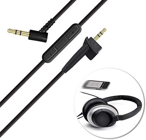 Image of AE2 Replacement Audio Cable Cord for Bose Around Ear 2 AE2 Headphones with Inline Mic Volume Control 1.4 Meters 3.5mm to 2.5mm Cable for iOS Android System (Built-in Microphone)