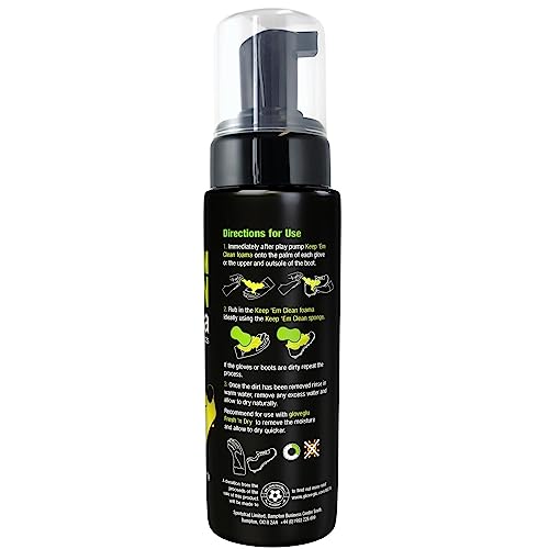 gloveglu Keep ’Em Clean Foama for Goalkeeper Gloves and Football Boots, 200ml