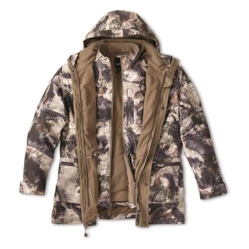 Elite Camo Hunting Jacket for Men, 3-in-1 Parka, Waterproof Insulated Rain Gear, Warm Winter Coat with Fleece Liner2
