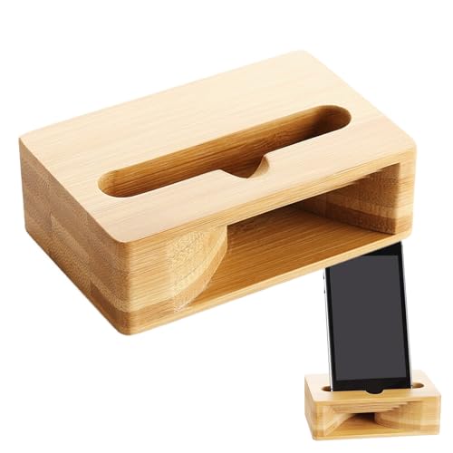 Générique Amplificateur de Son Portable – Haut-Parleur de téléphone pour Bureau | Bois Massif avec Chambre Acoustique, Support Mobile, Haut-Parleur sans Alimentation, amplificateur Audio Nature