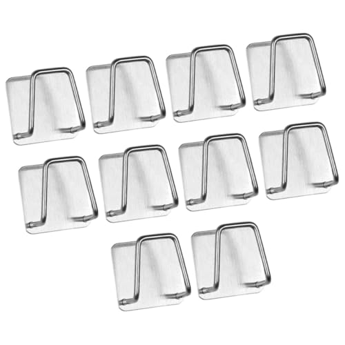 Luxshiny 10Piezas Estante de Almacenamiento Inoxidable de Unidades Soporte de Esponja Adhesivo Cocina Organizador Colgante Resistente y Práctico Fregadero