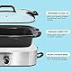 Elite Gourmet MST-5240SS Kasserolle-Schongarer, verschließbarer Deckel, einstellbare Temperatur, hält warm, ofen- und spülmaschinenfest, 3,3 l Fassungsvermögen, Edelstahl