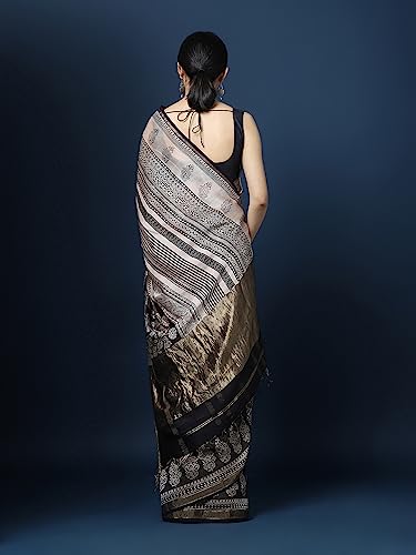Chowdhrain maheshwari cotton silk saree – image 3