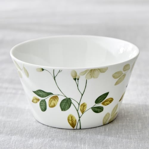 Image of Home Centre |Mandarin Botanica Emily Set of 3 Bone China Printed Serving Bowl - 470ml|Single Crockery|Crockery|Bowls|Green