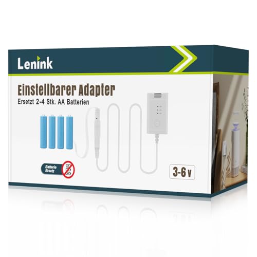 Lenink AA Batterien Netzteil Adapter für 2AA 3AA 4AA batterien durch 3V 4.5V 6V kompatibel mit AVM Fritz! DECT 302 Funkthermostat Led Lichterkette Leuchtschilder Weihnachtstag Deko.Batterieadapter