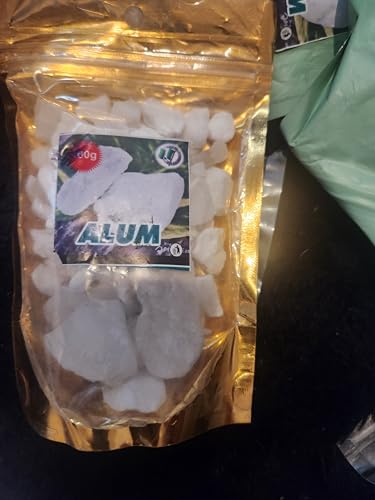 Piedra de alumbre de potasio natural para el cuidado de la piel, 100 g, cristales blancos