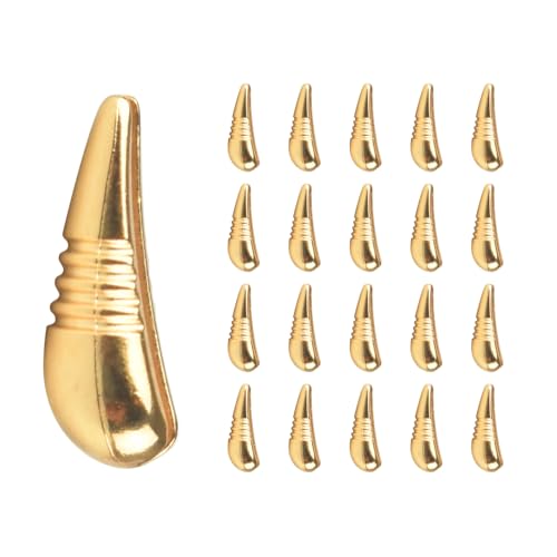 MUUNN 20Pcs Tungsten Javi Beads for Fly Tying, Hook Size #8~#10 Tungsten Nymph Heavy Bodies Jig Back Beads (L,Gold
